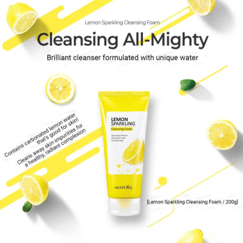SecretKey – Lemon Sparkling Cleansing Foam k beauty