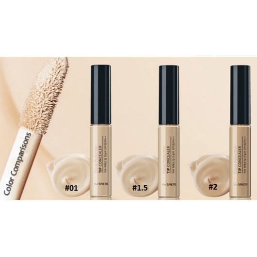 The Saem – Cover Perfection Tip Concealer SPF28 PA++ (#1.5 Natural Beige) k beauty
