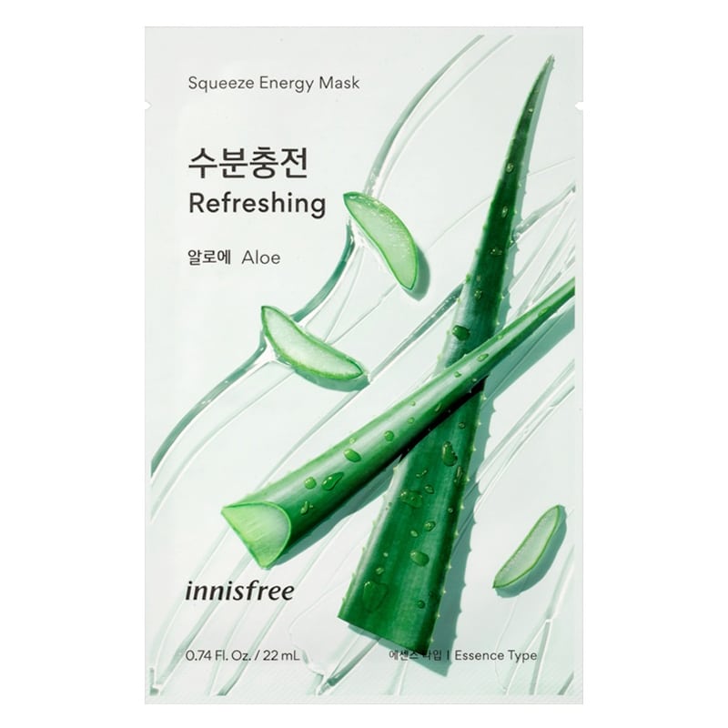Innisfree – Squeeze Energy Mask Refreshing Aloe k beauty Stort udvalg af koreansk hudpleje