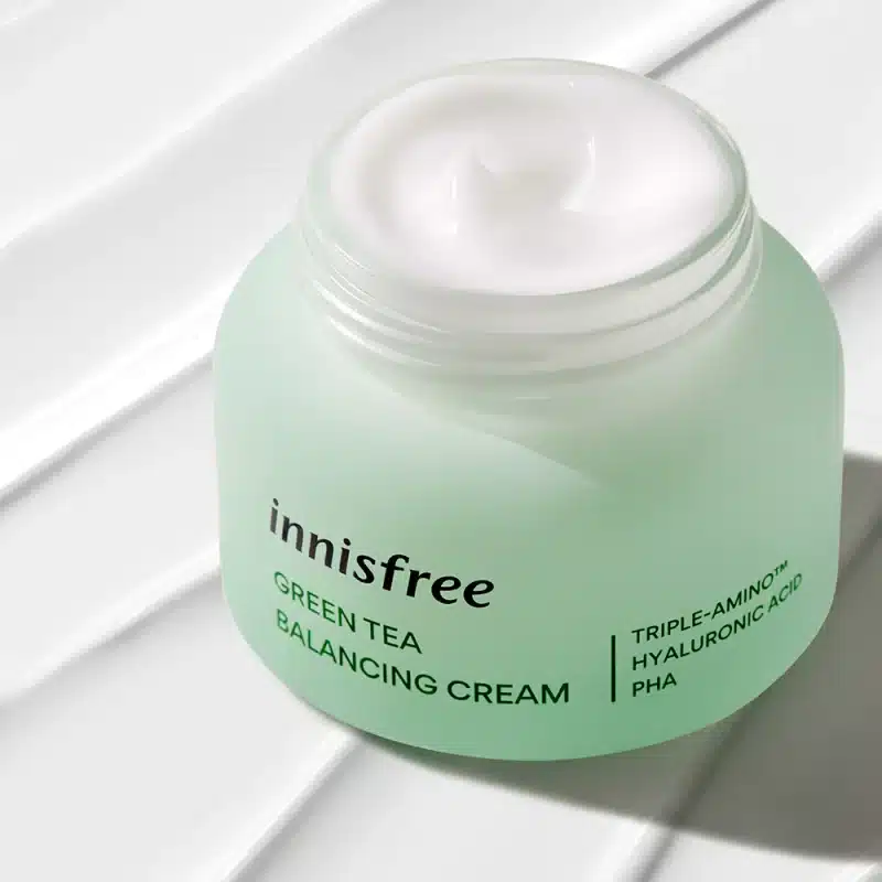 Innisfree – Green Tea Balancing Cream k beauty Stort udvalg af koreansk hudpleje