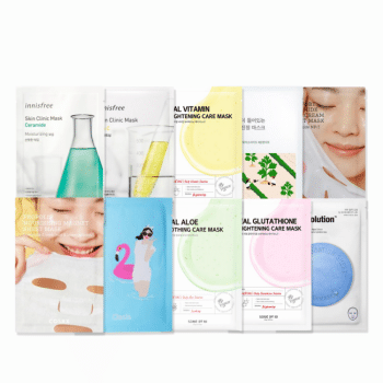 Sheet Maske Boks – 10 Set k beauty Stort udvalg af koreansk hudpleje