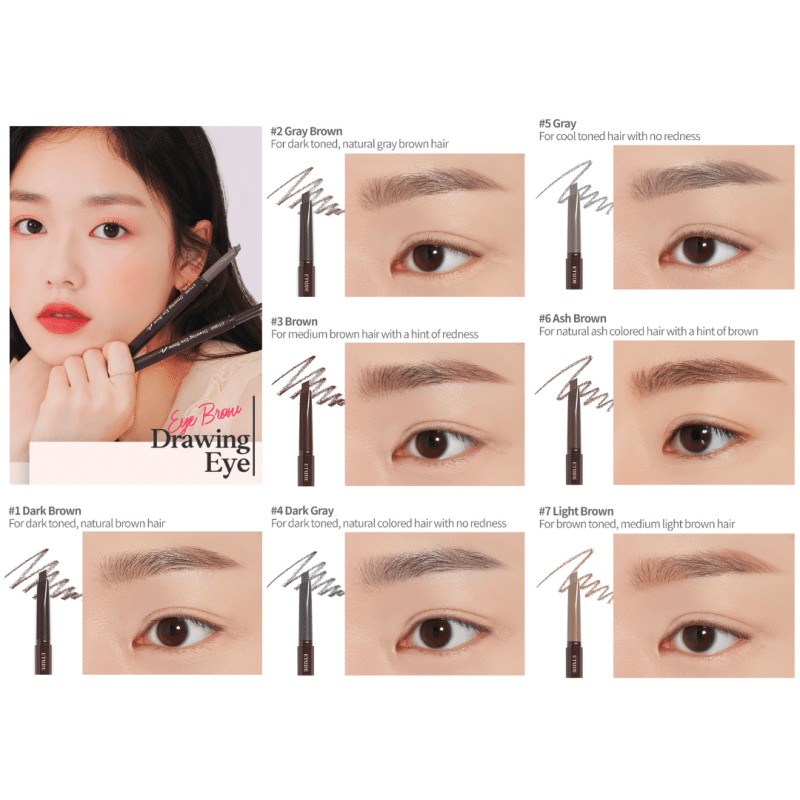 Etude House – Drawing Eye Brow (01 Dark Brown) k beauty Stort udvalg af koreansk hudpleje