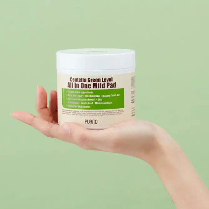 PURITO – Centella Green Level All in One Mild Pad (Beskadiget Emballage) k beauty Stort udvalg af koreansk hudpleje