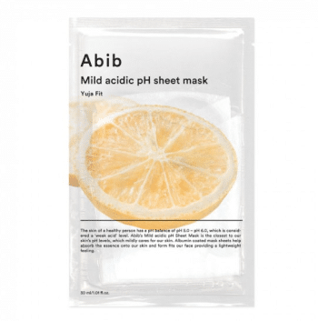 Abib – Mild Acidic pH Sheet Mask Yuja Fit k beauty Stort udvalg af koreansk hudpleje