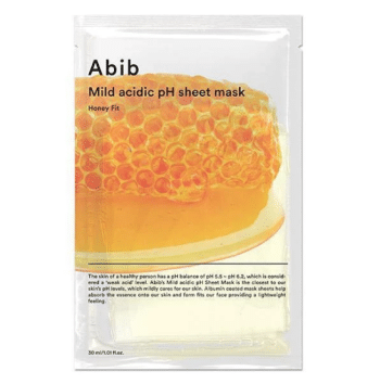 Abib – Mild Acidic pH Sheet Mask Honey Fit k beauty Stort udvalg af koreansk hudpleje
