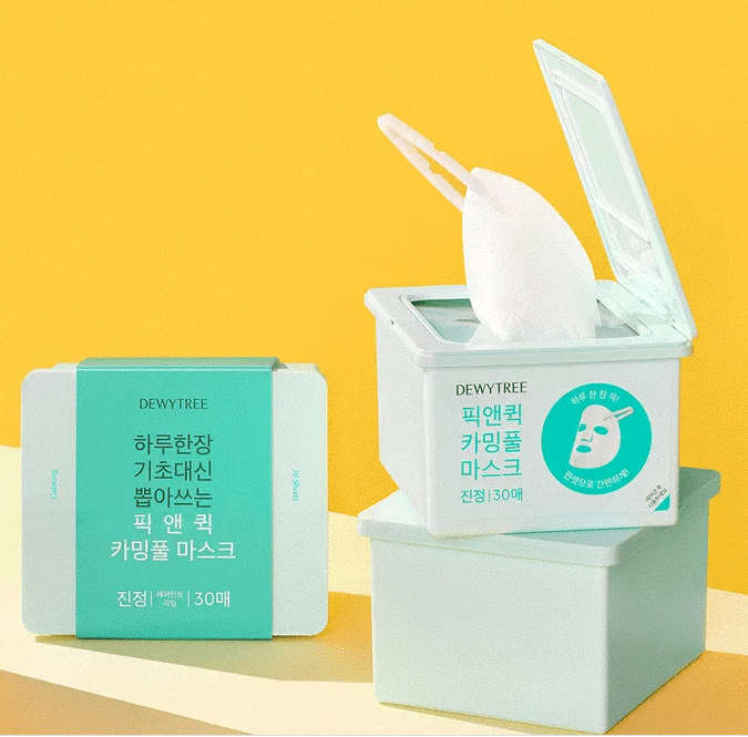 Dewytree – Pick And Quick Calming Mask Set (30 Sheets) k beauty Stort udvalg af koreansk hudpleje
