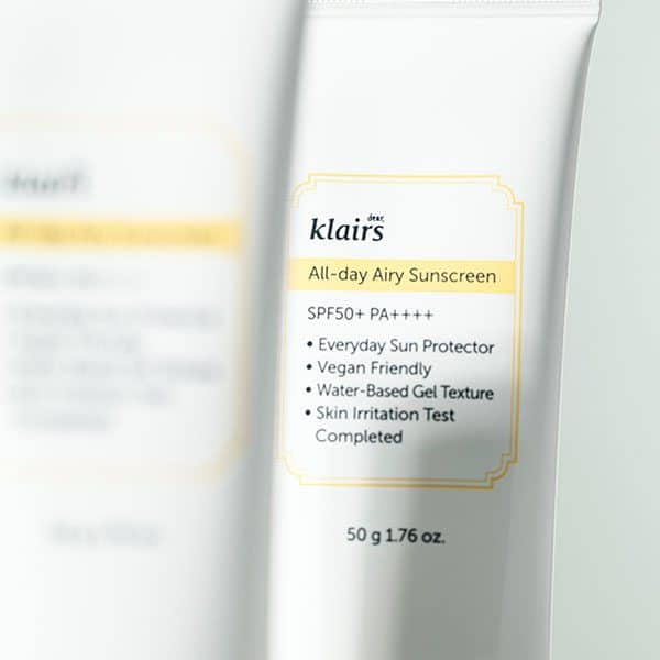 Klairs – All-Day Airy Sunscreen SPF 50+ PA++++ k beauty Stort udvalg af koreansk hudpleje